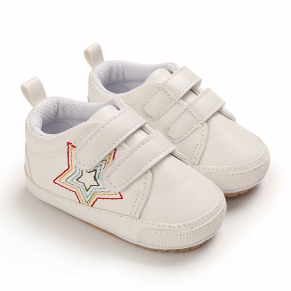 Athletic Outdoor Lovely Kids Shoes Star Ricamo Suola morbida Walking Prewalker Calzature per la primavera autunno 0 12 mesi 230626