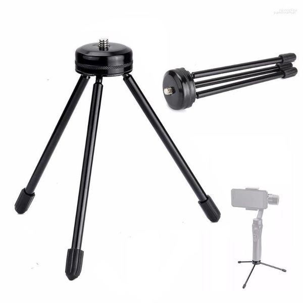 Tripés Mini Tripé de Alumínio Para Telefone Suporte Monopé Estender Extensão Vara Gimbal Estabilizador Com 1/4 Parafuso Inferior