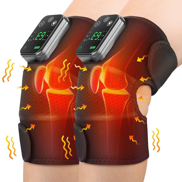 Weitere Massageartikel, wiederaufladbares Knie-Massagegerät, 3-Gang-Vibration, Schulterstütze, elektrische Heizkissen für Arthritis, Wärmer 230626