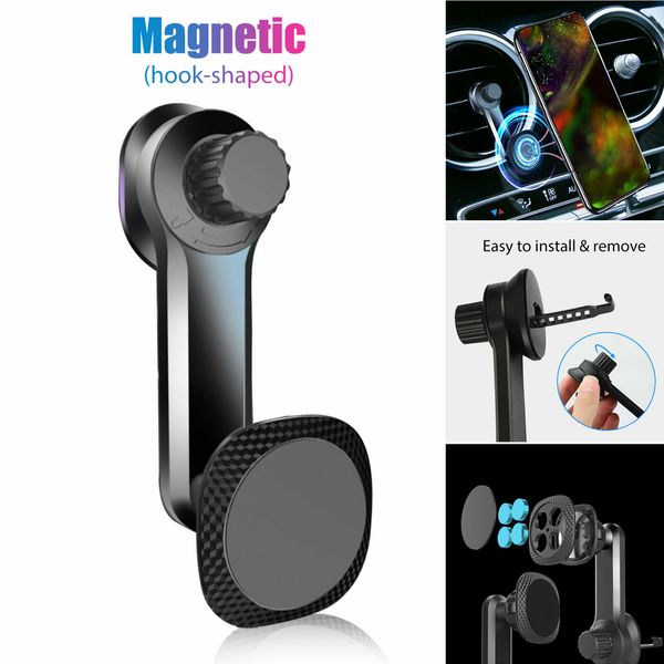 Suporte magnético 360° para montagem em carro, berço, saída de ar, para celular, universal, para iPhone, Xiaomi, Redmi, Huawei