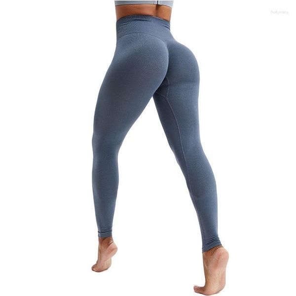 Aktive Hose Fitness Gym Leggings Damen Scrunch Boosty Nahtlose Sporthose Hüftstrumpfhose Push Up Skinny Nude Stoff Hohe Taille Elastisch