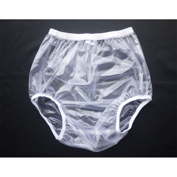 Тканевые подгузники ABDL Haian Adult Incontinence Pull-on Plastic Pants Color Transparent White 3 Pack 230626