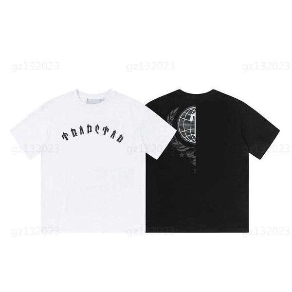 Trapstar Мужская футболка Дизайнерская одежда Dark Arch Большая буква T с принтом High Street Летняя тенденция Футболка с короткими рукавами Мужская одежда 0607