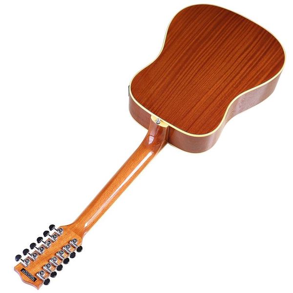 Кабели 41 -дюймовая электрическая акустическая гитара 12 струнная дизайн Matte Finish Натуральная народная гитара с формулом