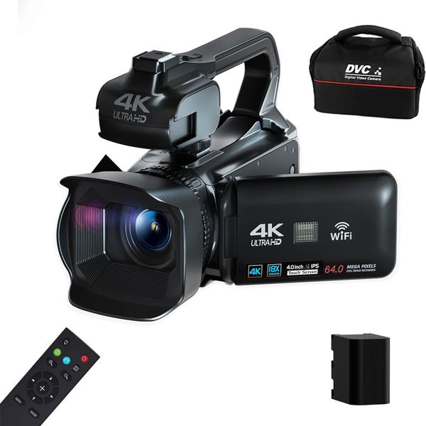 Andere Kameraprodukte 18X 64MP 4K-Digitalkameras für Pografie Professioneller Vlog-Streaming-Camcorder Videoaufzeichnung WIFI Webcam Autofokus 230626