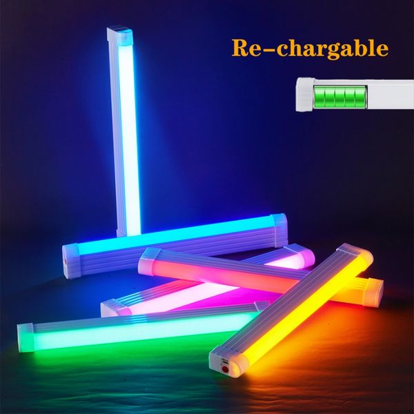 Энергосберегающий флуоресцентный портативный светодиодный заполняющий свет Светодиодный светильник для видеосъемки Перезаряжаемое освещение для фотосъемки Регулируемая вспышка RGB Лампа для селфи Ночной свет