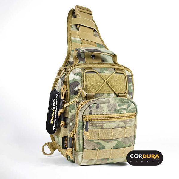 Bolsas multifuncionais bolsa de estilingue tática militar acessórios de caça EDC bolsa de ombro à prova d'água para homens tecido de cordura durável pacote de acampamento MolleHKD230627