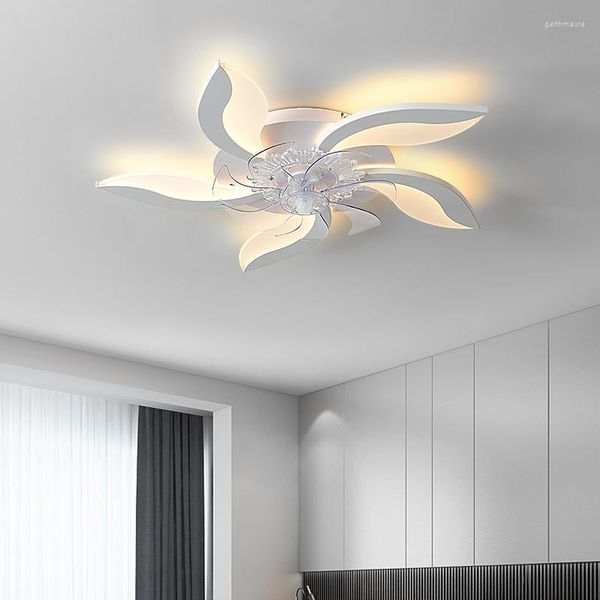 Lampadari Fan Led Lampadario Lampada Luci Per Camera Da Letto Studio Camera Per Bambini Modern Home Decor Bianco