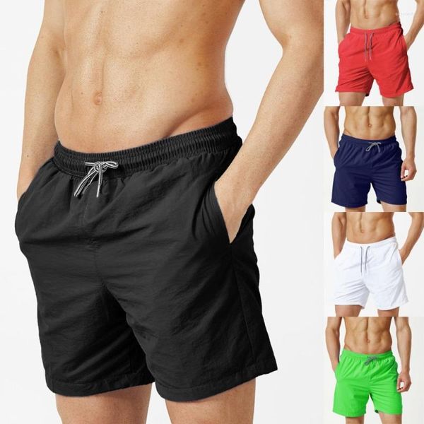 Erkekler Katı Seksi Iç Çamaşırı Erkek Naylon Yaz Tarzı Moda Rahat Saf Renk Plaj Pantolon W0321 Için Külot Yüzme Pantolon