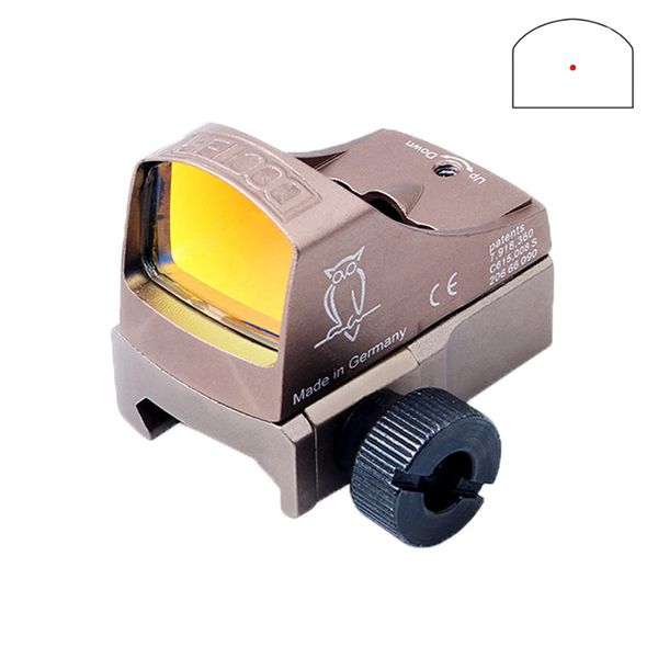 Mirino tattico Docter Red Dot Reflex 3 MOA Mini cannocchiale per pistola Controllo automatico della luminosità Caccia Airsoft Sight con supporto per guida Picatinny da 20 mm