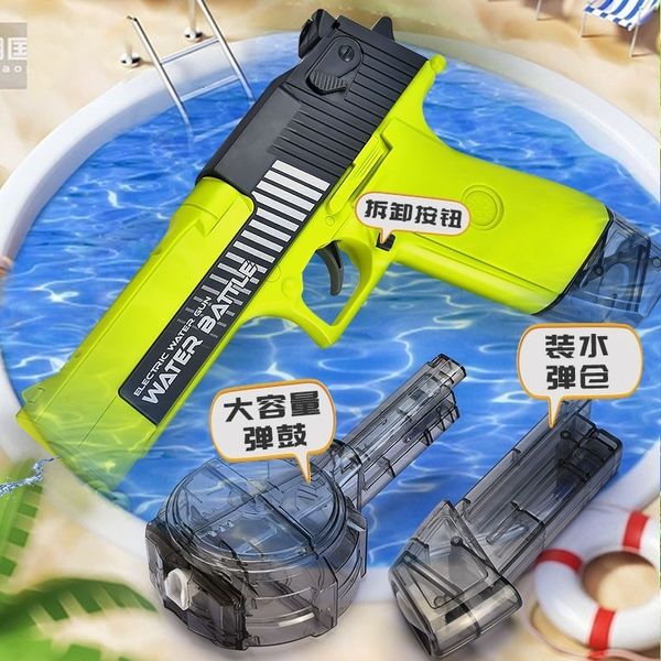 Sandspiel Wasserspaß Elektrische Wasserpistole Desert Eagle Pistole Kinder Wasserspielzeug Spritzpistole Große Kapazität Für Kinder Jungen Sommer Strand Pool Spielzeug 230626