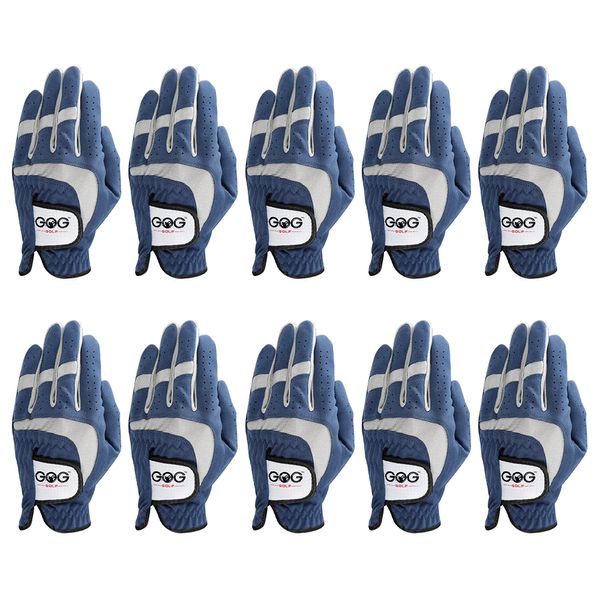 Спортивные перчатки 10 шт. мужские гольф дышащая синяя мягкая ткань бренд GOG перчатки левая рука Прямая поставка 230627
