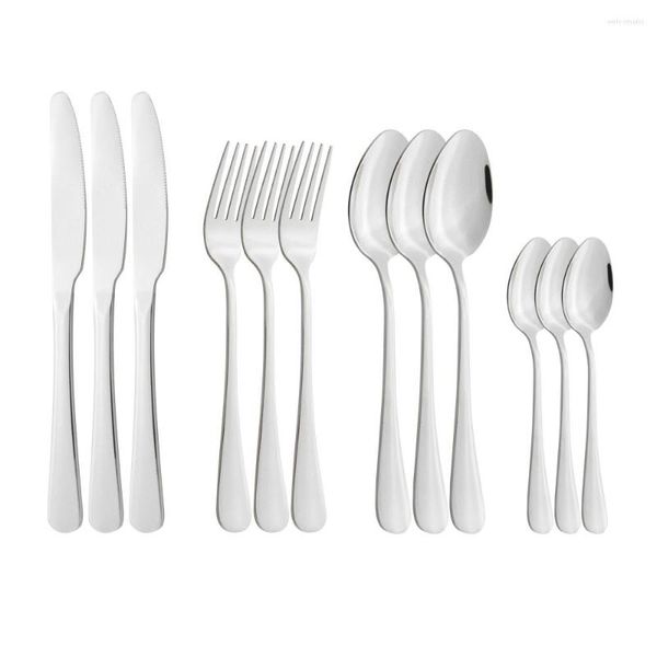 Set di stoviglie Coltello Forchetta Cucchiai Cucchiaino Stoviglie Set in acciaio inossidabile Posate Posate Posate Cucina da esterno Stoviglie per la casa