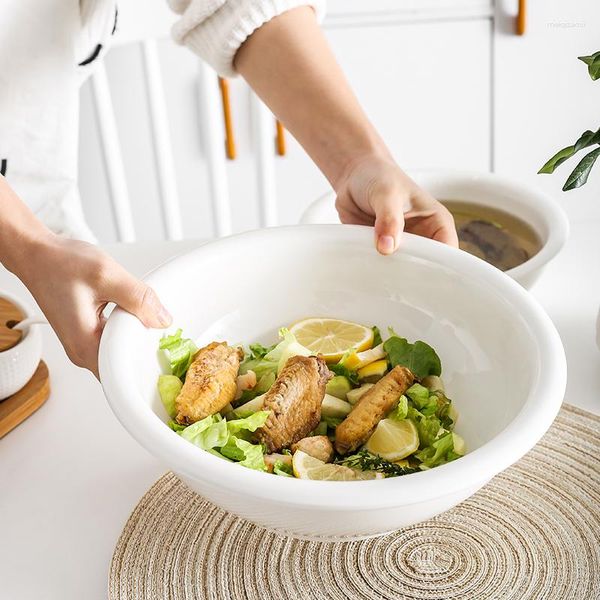 Tigelas Panela de Sopa Branca Utensílios de Mesa para uso Doméstico Japonês Western Dish Restaurante Comercial El Large Noodle Ramen Bowl