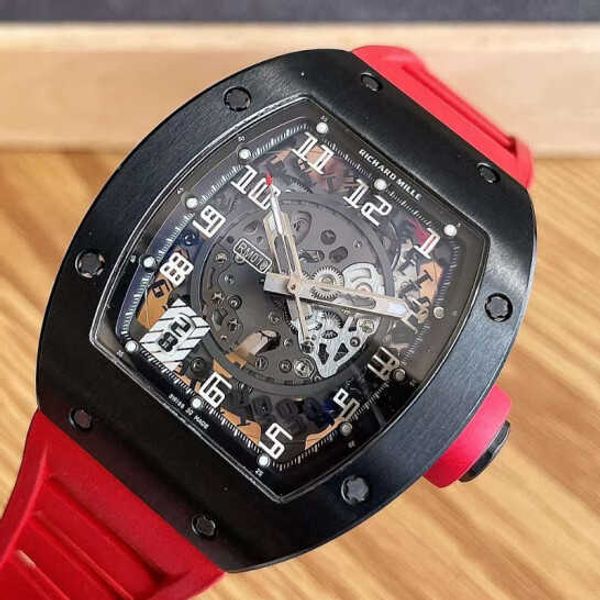 Richarmill Mechanische Armbanduhren Automatikuhr Schweizer Uhren Rm010 Black Titanium Limited Edition Herrenmode Freizeit Business WN HKNK 0KGU