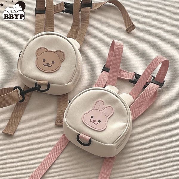 Çocuklar için Sırt Çantası Yuvarlak Çocuk Çantaları Kız Anaokulu Erkek Schoolbag Bebek Çantası Kawaii Kore Karikatür Ayı Bunny 230626