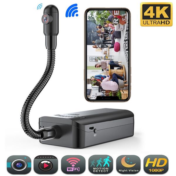 Diğer Kamera Ürünleri kablosuz wifi DIY kamera Uzaktan izleme Secret micro 4K HFD Güvenlik Kamerası Gece Görüşü Hareket Algılamalı DV Video Kamera espia 230626