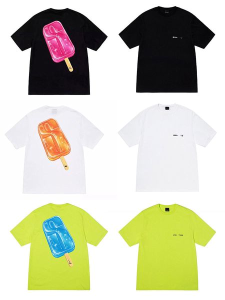 Camisetas masculinas estampadas com desenho personalizado em palitos de sorvete