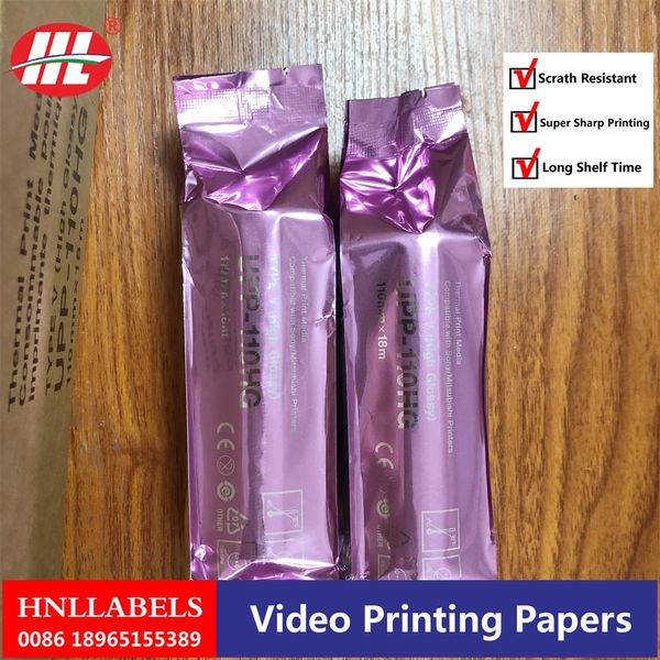 Papel 10x Rolls Compatível Ultrassom Upp 110hg, 110mm*18m Brecorder UPP110HG Térmico Impressora BSheets, A6 Papator de impressora