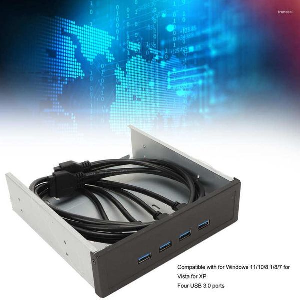 5.25in USB 3.0 Front Panel Hub 4 Ports 5Gbps High Speed 19pin Для ПК