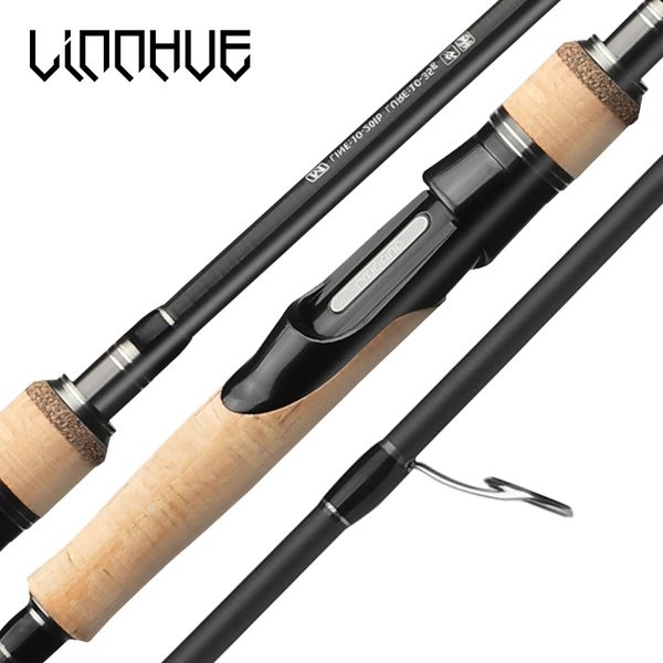 Canne da spinning LINNHUE Canna da pesca Canna da pesca 1.68 1.8M 2.1M 2.4m 2/3 Sezione M ML Canna da spinning leggera in fibra di carbonio Baitcasting Rod Gift Rod Cover 230627