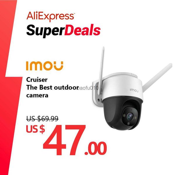 IMOU Cruiser 2MP Full Color Wi-Fi PTZ Outdoor IP66 Registrazione resistente alle intemperie Visione notturna AI Telecamera di rilevamento umano L230619