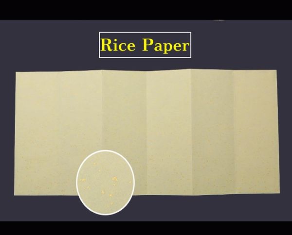 Papel antigo arqueístico álbum de papel de arroz chinês para pintura de caligrafia dobrada página livro cegando notebook Pintura de folhetos