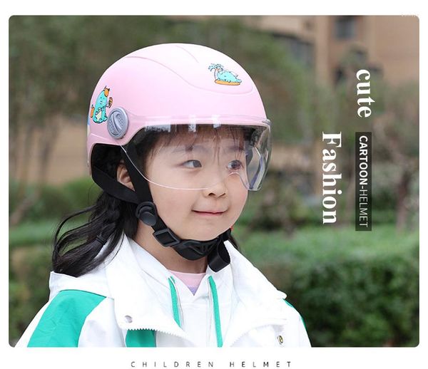 Caschi da moto per 2-15 anni Casco da bici per bambini Rotondo per bambini Accessorio sportivo Ciclismo Mountain Road Bicycle