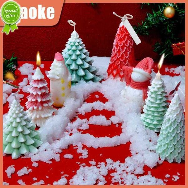 Novo 2021 moldes de vela de silicone de natal diy aromaterapia molde de cera árvore de natal molde de bolo resina molde de sabão gesso fazendo suprimentos