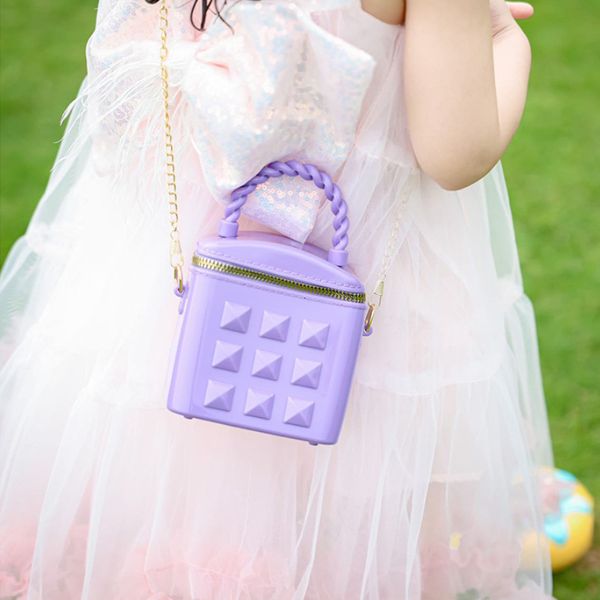 Borsette per bambini Mini Tote Borse a mano Cute PVC Jelly Wallet Crossbody per Girls Coin Box Pouch Baby Child Clutch Bag Gift 230628