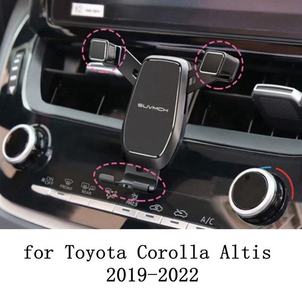 Supporto per telefono per auto Air Vent Mount Clip Morsetto Supporto per telefono cellulare per Toyota Corolla Altis Accessori 2019 2020 2021 2022
