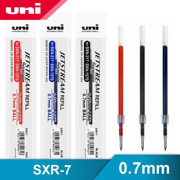 Canetas 12 PCs/lote mitsubishi uni sxr7 série jettream sloth ballpond reabilmando 0,7mm para canetas de gel sxn1000/sxn157s/sxn189ds