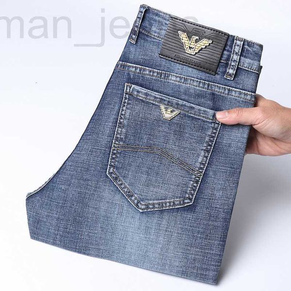 Jeans masculino designer 2022 verão marca fina chiamania jeans solto tubo reto masculino cintura média calças casuais juvenis TYUH