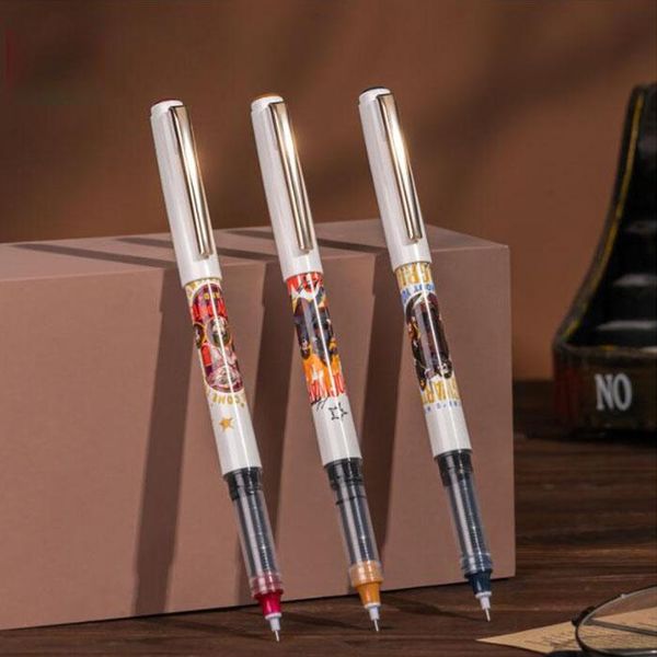 Stifte 36 PCs/Los Magic Straight Liquid Gel Pen süß 0,5 mm schwarze Tinte Signaturengeschenk Schreibwaren Office School Vorhanden Großhandel Großhandel