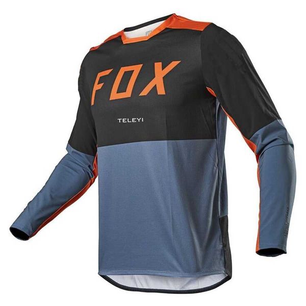 Мужские футболки 2023, одежда для мотокросса, горного эндуро, велосипеда, велосипедная мото, футболка для скоростного спуска, Fox teleyi, женские и мужские велосипедные майки, рубашки для горного велосипеда, BMX