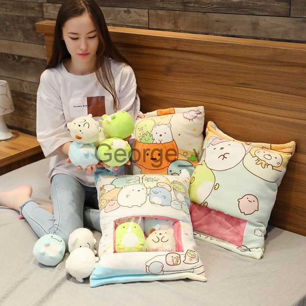 Animais de Pelúcia Recheados Um Saco Pudim De Sumikko Gurashi Pelúcia 8 pçs Animação Japonesa Sumikko Gurashi Almofada Macia Canto Bio Cartoon Toyfor Kids Girl J230628