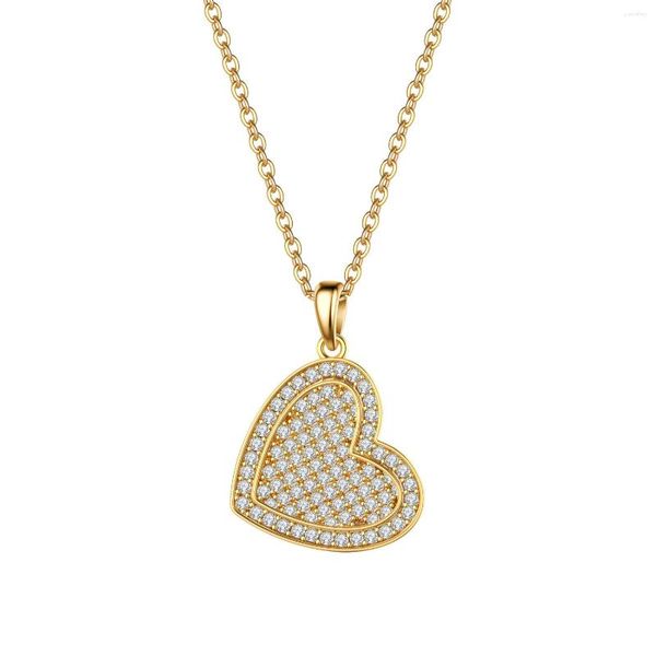 Collane con ciondolo Delicato Delicato Carino Ciondolo a forma di cuore Classico Simle Dichiarazione Collare Collana Regalo Per le donne Banchetto Prom Matrimonio