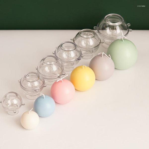 Формы для выпечки, шариковая форма для свечи, сферическая круглая пластиковая форма для смолы, эпоксидной смолы, форма для изготовления ювелирных изделий, восковые свечи, домашнее мыло, бомба для ванны