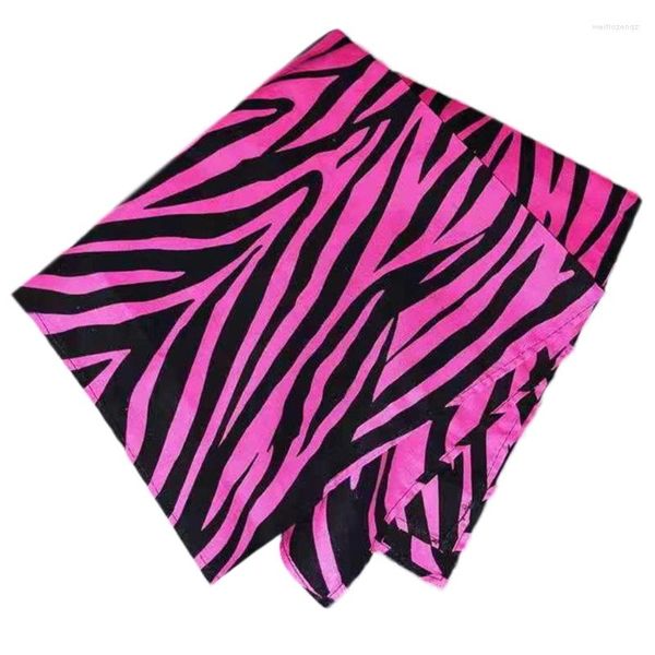Sciarpe Pink Zebras Bandan Foulard Y2kBandana Top Donna Fazzoletto Turbante