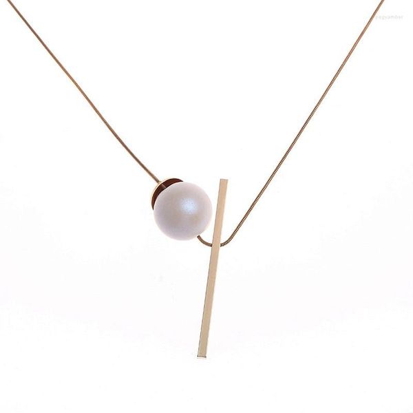 Collane con ciondolo Collana di perle di resina acrilica alla moda Estate per le donne Gioielli Anni '90 Accessori per feste Gioielli Nekleses