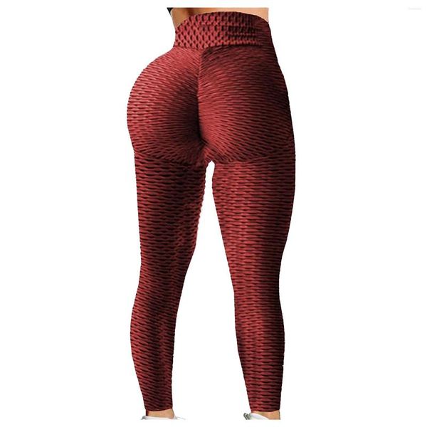 Calças leggings de ioga esportivas femininas leggings de fitness correndo calças de treino atléticas femininas vermelho para