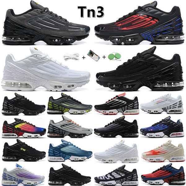 Tn Plus 3 Scarpe da corsa Spider Verse Men Sneaker Tn3 Triple White Black Iridescent Topography Aqua Volt Obsidian Neon Topography Pack scarpe da ginnastica da donna sneakers