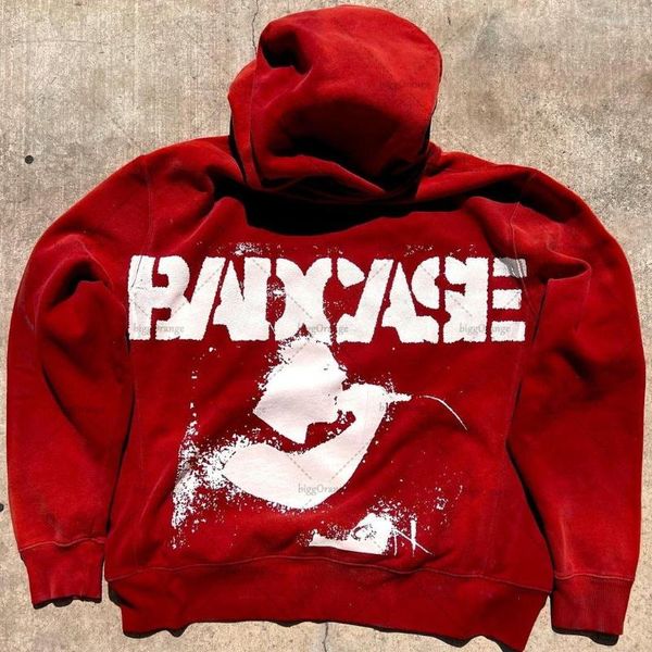 Herren Hoodies Einfache Mode 2023 Große Druck Hoodie männer Retro BADCASE Pullover Street Hip Hop Rap Tops Harajuku Trainingsanzug männer