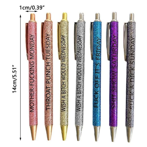 Pens Hot Homework Gel Pen School Funny Pens glitter Penna Descrive Mentalità Office Ballpoint Pen