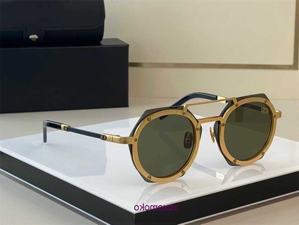 2023 DITA Óculos de sol de alta qualidade Marca de luxo Designer de estilo de moda Óculos de sol espelho Tons Steampunk Retro Vintage Homem Óculos feminino Hexagon Eyewear 006 wit