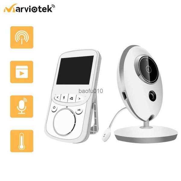 Baby Monitor con videocamera Wireless Music Intercom IR Audio Video Nanny Camera Monitoraggio della temperatura baby sitter VB605 baby phone L230619