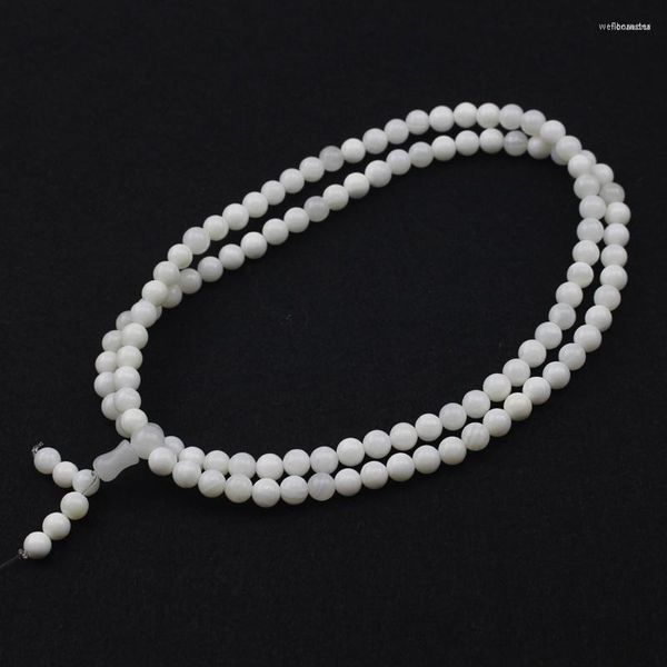 Filo 6mm Tridacna naturale (conchiglia) Bracciale di giada Preghiera Buddha Mala Collana I sette tesori del buddismo