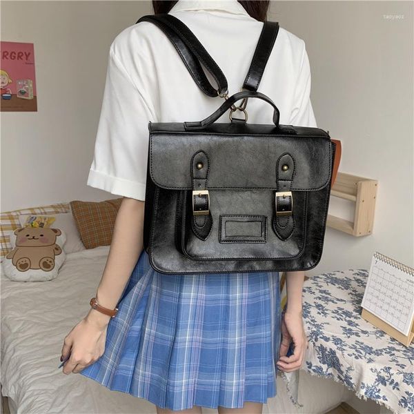 Schultaschen Koreanische Vintage Frauen Rucksack Student Multifunktionale Weibliche Umhängetasche Damen Totes Reisen