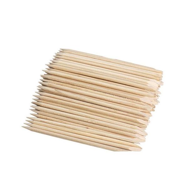 Nagelhautschieber 100 Teile/paket Nail art Orange Holz Stick Pusher Für Maniküre Schönheit Werkzeuge Drop Lieferung Gesundheit Salon DHPN7