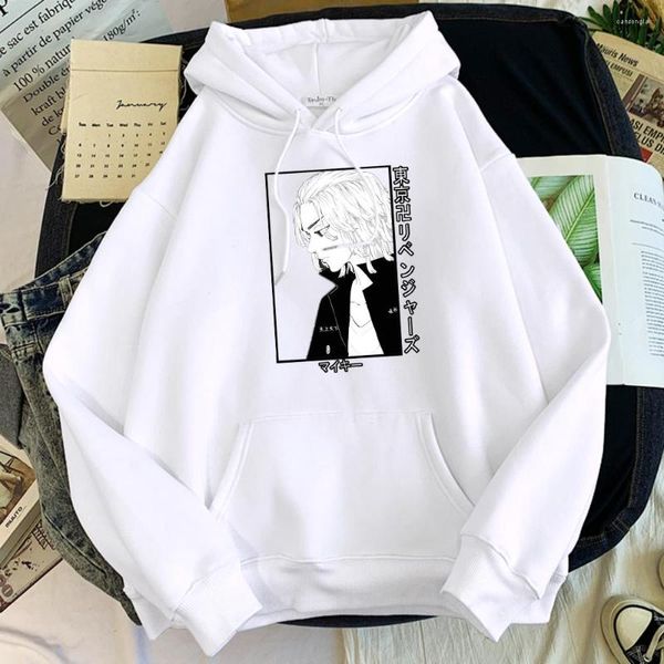 Felpe con cappuccio da uomo Felpa con cappuccio da uomo Anime Tokyo Revengers Manjiro Sano Manga Stampa Manica lunga Uomo O-Collo Sport Oversize Caldo pile Donna Felpa con cappuccio